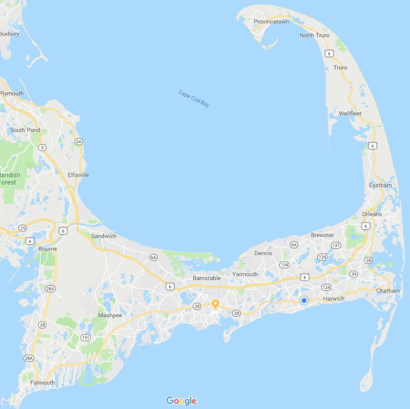 google map of cape cod