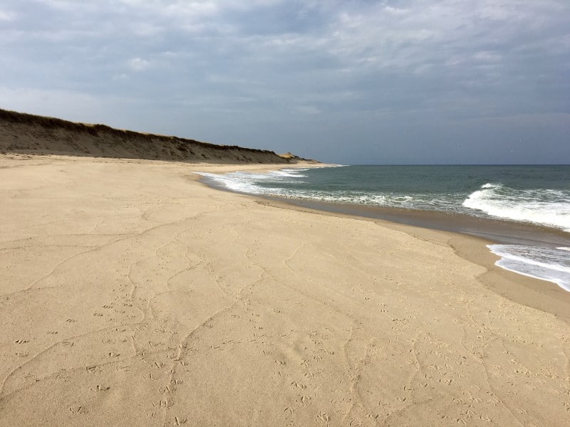 Photo of a sandy beach by the ocean